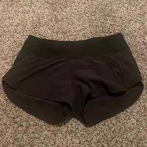 Lululemon black speed up shorts in black size 2 and 2.5 inch length